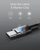 2 Pack USB C to USB C Fast Charging Cable 100W 6FT Type C Charger for iPhone 17 MacBook Pixel Black