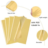 Gold Tissue Paper For Gift Bags, 105 Sheets Single-Sided Metallic Wrapping Craft Papers Bulk For Diy Artworks Flower Decoration, 12 X 20 Inches