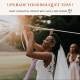 Bouquet Toss Game, Wedding Activity Entertainment, Up To 16 Players, Pink, White, Fabric, Plastic