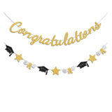 Congratulations Banner Gold Graduation Decorations Class of 2026 Prestrung Congrats Grad Banner for Middle School High School College Graduate Party Decorations