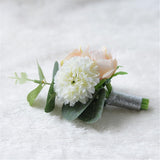 Boutonniere Buttonholes Groom Groomsman Best Man Rose Wedding Flowers Accessories Prom Suit Decoration, Pack Of 4