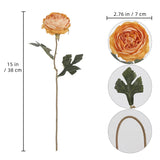 10Pcs Orange Peonies Artificial Flowers Real Touch Silk Peonies With Stems Real Look Fake Peony For Home Table Decorations Wedding Faux Flowers Arrangements