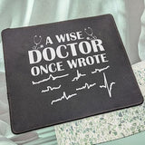 Doctor Once Wrote Medical Doctor Handwriting Funny Doctor Gifts Mouse Pad - Physician Mouse Mat - Medical Student Practitioner Dr Mousepad 9.5 Inch