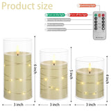 4 Inch Flickering Flameless Candles With Remote, Led Pillar Candle Small, Real Wax Battery Operated Candles With Timer, Ivory Fake Candles For Wedding,Party,Christmas Decor, Set Of 6