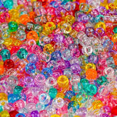 1000+pcs Glitter Pony Beads, 9mm Acrylic Beads for Bracelets & Crafts DIY