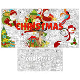 Giant Christmas Coloring Poster For Adults Kids Large Mandala Coloring Tablecloth Sheets Pages Huge Merry Xmas Holiday Gift Home Classroom School Activity Game Wall Decorations Crafts Party Supplies