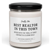 -Best Realtor Gifts – Funny Realtor Candle Real Estate Agent Appreciation Gift, Closing Gift For Realtors, Housewarming, Home Sale Present – 9Oz Soy Wax Candle