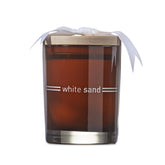 White Sand Scented Candle - Soy Wax Blend With Beach Inspired Fragrance - Long Lasting, Clean Burning Coastal Candle - Elegant Glass For Home Decor & Gifting | 9.5 Oz