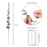 36Pcs Eucalyptus Stems Decor 14.1 Inch Artificial Eucalyptus Leaves Fake Greenery Branches For Wedding Centerpiece Flower Floral Arrangement Farmhouse Spring Home Decoration