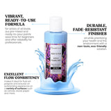 Premium Acrylic Pouring Paint Sky Blue Colour 6.76 Fl Oz 200 Ml Ready To Use Superior High Flow Formula For Canvas Wood Paper Craft And Fluid Art Projects Made In India