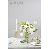White Artificial Flowers Combo Box - Wedding Decor, Fake Flowers For Home Decor Indoor, Cake Flowers, Faux Flowers For Crafts