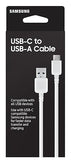 Samsung USB C to USB A Cable 1 Meter Fast Charging Data Sync Cord White for Galaxy Phones Tablets