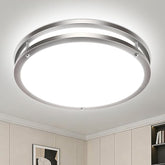 13 Inch Brushed Nickel LED Ceiling Light 24W Dimmable Flush Mount Fixture