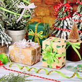 60 Yards 0.4 Inch Thin Christmas Ribbon Grosgrain Ribbon Red Green Dot