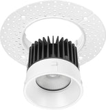 4 Inch Trimless Ultra Thin LED Recessed Downlight 5CCT Dimmable Anti Glare Canless Ceiling Light with J Box