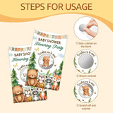 50 Pack Baby Shower Honoring Party Scratch Off Game, Cute Animal Theme Scratch Card For Baby Shower Birthday Party Lottery Games Group Games Family Activity