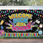 72×43" Multicolor Welcome Back to School Banner for Classroom Party Decor
