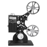 Movie Film Projector Model Vintage Style Resin Projector Model Desktop Crafts Home Decoration(Black)