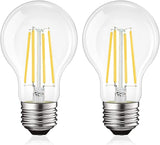 Vintage A19 LED Edison Light Bulb 100W Equivalent 12W Dimmable 5000K Bright White E26 Clear Glass