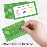 Big Dot of Happiness You Got Served - Tennis - Baby Shower or Tennis Ball Birthday Party Game Scratch Off Cards - 22 Count