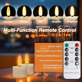 Rechargeable Tea Light Candles with Timer & Remote Function, Small Flameless LED Votive Tealight 4/6 Hours Timer Ivory for Home Xmas Halloween Decor Seasonal, 6-Pack
