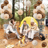 36Pcs S’More Theme Balloons, S’Mores Birthday Baby Shower Latex Balloons Set Bonfire Marshmallows Decor, Camping Camper Campfire Party Smore Decorations Supplies