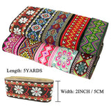 Embroidered Jacquard Ribbon Trim, Floral Woven Lace Ribbon Fabric For