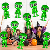 8 Pcs Alien Balloons 32 In Green Alien Inflatable Funny Inflatable Alien Balloon Blow Up Alien For Halloween, Christmas, Birthday Alien Party Decoration