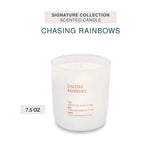 Scented Candle With Essential Oils And Fragrance-Infused Coconut-Soy Blend Wax - Burns Up To 40 Hours - Comes In A Jar - Non Toxic - Signature Collection Candle - Chasing Rainbows