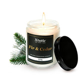 Scented Soy Candles, 7Oz In White Frosted Jar - 50-Hour Burn Time, Aromatherapy Candle For Home Decor, Cozy Gifts For Any Occasion,Ideal Gifts For Women(Fir Cedar)