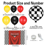 128-Pc Race Car Balloon Arch & Backdrop Set for Kids’ Birthday Décor