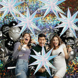 62Pcs Iridescent Starburst Spike Balloons for Wedding & Party Decorations