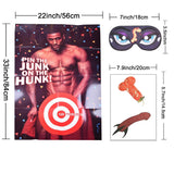 Bachelorette Party Games Set, Penis Willy Shape Ring Toss Hoopla Games Set For Adults And 1Pcs Party Poster Pin The Love Muscle On Romeo