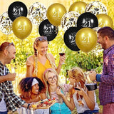 21St Birthday Balloons For Men, 15 Pcs Black Gold Happy 21St Birthday Balloons For Men Women 21 Years Old Party Decor Supplies