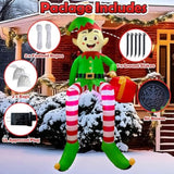 8 Ft Elf Christmas Inflatables Outdoor Decoration, Large Christmas Blow Ups Built-In Blower And Led Lights, Xmas Decorat