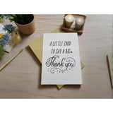 Thank You Card With Envelope Handwritten Appreciation Card - Thank You Note For Teachers, Business, Graduation, Holidays, Christmas A Littlecard To Say A Big Thankyou