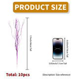 10 Pcs Glitter Christmas Picks Sprays Sparkle Curly Ting Branches Decorative Sticks Stems Artificial Curly Wispy Willow Twigs For Christmas Tree Vase Fillers Crafts Garland Home Decor (Purple, 10)