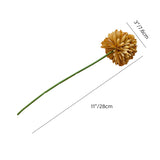 12Pcs Light Brown Flowers Silk Ball Chrysanthemum Artificial Flowers 12.5" For Home Kitchen Wedding Party Decorations New Year And Valentine'S Day