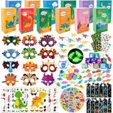 Dinosaur Party Favors For 12 Kids, 10 Styles 204Pcs Dinosaur Birthday Party Supplies, Dinosaur Goodie Bag Stuffers, Dino Birthday Party Favors, Dino Party Favors Gift Bag, Dinosaur Gifts Bags Fillers