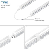 6 Pack 4FT LED T5 Shop Lights 2200LM 6500K Utility Ceiling Under Cabinet Fixtures