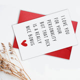 Naughty Valentine'S Day Card For Husband Hubby Boyfriend Fiance Men, Hilarious Anniversary Card Gift From Wife Girlfriend, Funny Birthday Day Cards For Men, Special Anniversary Cards For Him