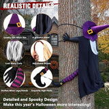 Halloween Decorations Outdoor 57" Crashing Witch into Tree Decor