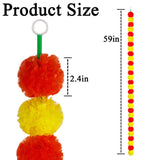 Marigold Garland For Decoration,5 Pcs Of 5-Feet Long Artificial Flower Garlands,Indian Décor For Pooja, Wedding, Halloween, Diwali,(Yellow & Red)