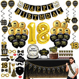 60Th Birthday Decorations For Men Women - (76Pack) Black Gold Party Ba