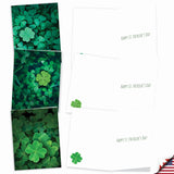 - 20 Assorted Boxed St. Patrick'S Day Note Cards, 2 Each Of 10 Designs, With Envelopes (4 X 5.12 Inch) - Lucky Clovers Am9079Spg-B2X10