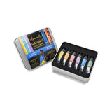 Sennelier French Artists' Watercolor Set, 10ml Tubes, 6-Color Iridescent Introduction Tin Set
