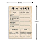 50Th Birthday Party Games, Movie In 1976 Games, Birthday Party Supplies For Adults, Fun 1976S Party Game?Pack Of 30 Cards