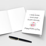 Funny Mothers Day Card From Kids, Humorous Mother'S Day Card From Daughter Son, Happy Mother'S Day Card For Mom Stepmom, I Think Being Your Child Is Gift Enough