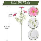 10 Pcs Cosmos Artificial Flowers 16.9 In Cosmos Faux Silk Flowers Fake Wildflowers Artificial Daisies For Home Decor Floral Arrangements Wedding Table Centerpieces (Deep Pink)