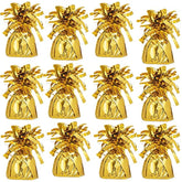 Metallic Gold Balloon Weights 12-Pack, 5.5" Party Favors